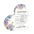 thumbnail image 2 of Mother’s Day Acrylic Heart Ornament – Transparent Heart-Shaped Gift for Mom with Printed Words, Decorative Keepsake for Desk, Shelf, Bedside, Sentimental Present for Mothers, 2 of 6