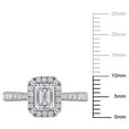 thumbnail image 2 of Created Forever Women's 1 2/5ct TW Lab Grown Diamond Sterling Silver Halo Hexagon Engagement Ring, 2 of 10
