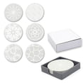 thumbnail image 1 of 6 Pcs sous-Verres Antidérapants, sous-Verres pour Boissons, sous-Verres Ronds Blancs en Silicone avec Support, sous-Verre Résistant à la Chaleur pour Extérieur, Intérieur, Table Basse, Cuisine, Bureau, Bar, Protection de Table, C, 1 of 5