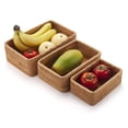 thumbnail image 3 of Juego de 3 cestas de ratán natural DECRAFTS para almacenamiento de frutas, 3 of 6