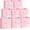 Pink, variant on Storage Cubes 8 Pack, 11 Inch Fabric Storage Cubes Organizer Bins with Labels, Odor-Free & Sturdy PP Structure, Cubby Baskets for Closet, Shelves, Toys & Nursery ( Pink)