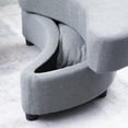 thumbnail image 6 of Aukfa 51" Oversized Accent Chair with Half-moon Storage Ottoman Set for Living Room, 5 Pillows, Light Gray, 6 of 9