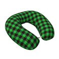 thumbnail image 2 of KLL Buffalo Plaid Green Black Pattern Memory Foam Cervical Neck Pillow Versatile U-Shaped Pillows for Home/Office/Camping/Travelling/Soft Washable Cover, 2 of 8