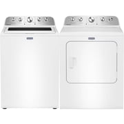 Maytag White Top Load High Efficiency 4.8 Cu. Ft. Washer/7.0 Cu. Ft. Electric Dryer Laundry Pair