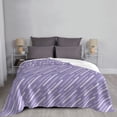 thumbnail image 3 of Purple Stripes Throw Blanket, Soft Blanket Keeps Warm All Seasons, Lightweight Warm Blanket For Sofa Bed Sofa - 50"x40", 3 of 8