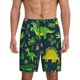 thumbnail image 1 of Balery Dinosaurs and Flowers Pantalones cortos de pijama de punto de algodón para hombre con cinturilla y bolsillos-Large, 1 of 6