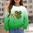 thumbnail image 2 of Girls Jumpers Cute Printed Long Sleeves Sweatshirts Casual Crew Neck Fall Winter Pullover Tops Clothes Casual Comfy Fleece Jumper School Warm Girl Coat, 2 of 5