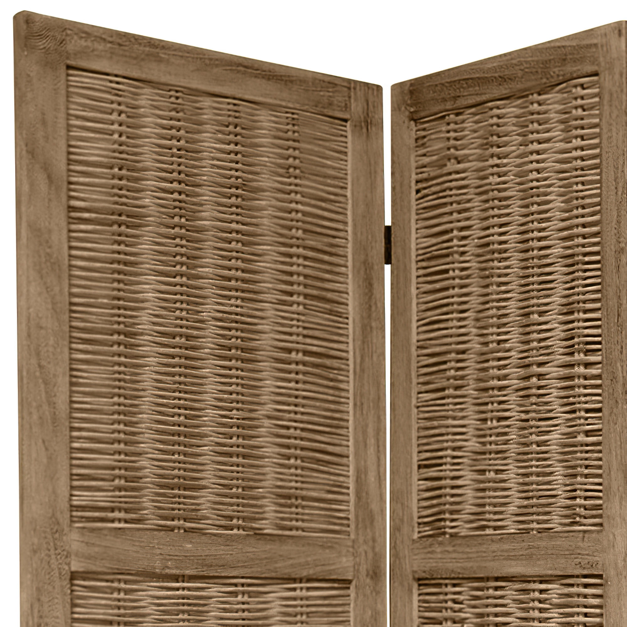Oriental Furniture 5 1/2 ft. Tall Bamboo Matchstick Screen - Grey - 6 Panel