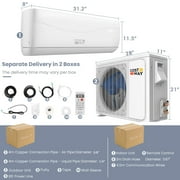 Costway 9000 BTU Split Air Conditioner & Heater Wall Mount AC Unit with Remote Control