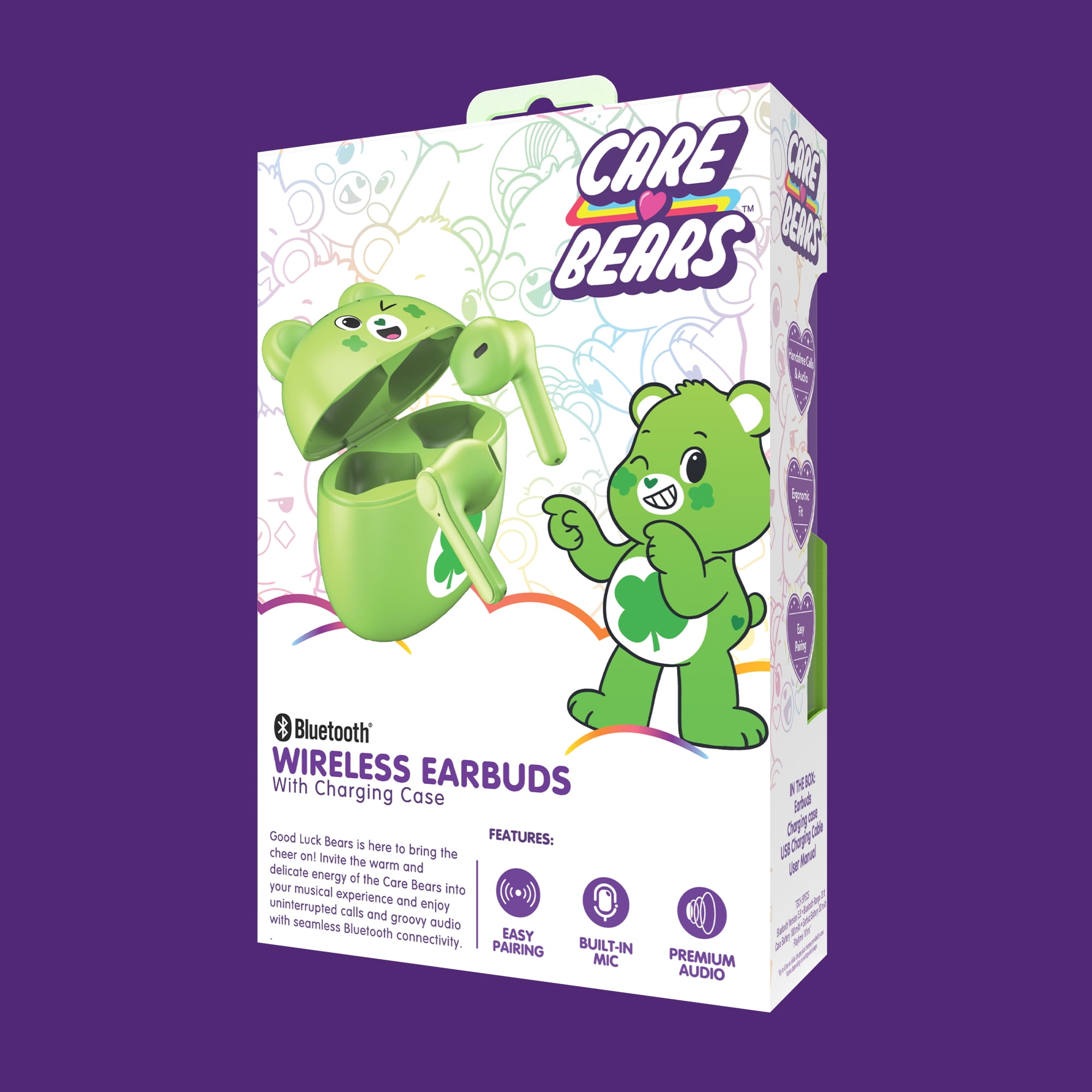 Care Bears Bluetooth Wireless Earbuds with Charging Case