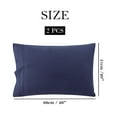 thumbnail image 7 of PiccoCasa 2Pcs Microfiber Embroidery Pillowcases Envelop 20"x26" Navy, 7 of 7