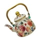 thumbnail image 5 of Tetera de esmalte multiusos con diseño floral, estilo retro clásico. Estilo A, 5 of 9