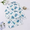 thumbnail image 5 of XIAONU Womens Sea Life Print Pajama Set Piped Trim Long Sleeve Top And Pants Sleepwear Cozy Lightweight Pajamas For Nightwear White, 5 of 9