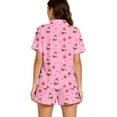 thumbnail image 3 of RMGVDSD Pajama Sets for Women 2 Piece Halloween Pumpkin Ghost Print Pajamas Short Sleeve Top and Shorts Sleepwear Nightwear Holiday Party Outfit, 3 of 6