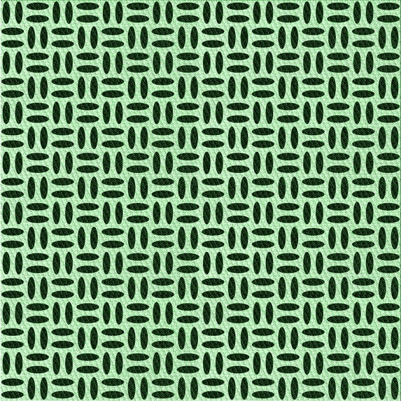 Ahgly Company Machine Washable Indoor Square Transitional Dark Forest Green Area Rugs, 7' Square