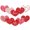 Red, variant on Michellecmm Valentine's Day Hanging Ornaments Set 8/16/24 Pcs Heart Shaped Signs Decorations for Home Party Garden Yard