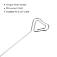 thumbnail image 4 of Uxcell Metal Cocktail Toothpicks Heart Shape Drink Picks Cocktail Skewers 9Pack (Silver), 4 of 8