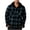 Green-1, variant on Mens Flannel Plaid Plush Fleece Lined Hooded Shirt Jacket Casual Long Sleeve Button Down Checkered Coat with Pockets
