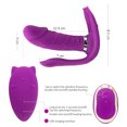 thumbnail image 3 of Portable Women's Fun Wireless Remote Control Invisible Underwear Butterflies Wearing Jumping Eggs G-Spot Backyard Warming Masturbation Device, 3 of 9