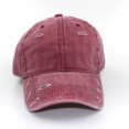 thumbnail image 1 of Vintage Distressed 100% Cotton Adjustable Solid Polo Denim Baseball Cap Hat Ball Dad Washed, 1 of 16