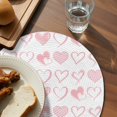 thumbnail image 3 of Valentine's Day Round Placemats Set of 8 for Dinning Tables,Heat-proof Braided Table Mats 15 Inch,Valentines Pink Love Heart Romantic Washable Place Mat for Kitchen Restaurant Party Table Decor, 3 of 9