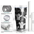 thumbnail image 6 of 30oz Smiling Ghosts Halloween Pattern Tumblers Stainless Steel Tumbler with Lid and Straw,Vacuum Insulated Double Wall Travel Tumbler Cups Mug with Cleaning Brush for Coffee,Tea, 6 of 7