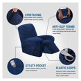 thumbnail image 2 of EIGTHTAIL Housse Extensible en Velours pour Fauteuil Inclinable 1 Pce Housse Douce pour Fauteuil Inclinable Housse de Fauteuil Inclinable Protecteur pour Fauteuil Inclinable - Bleu Paon, 2 of 7