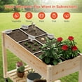 Raised Garden Bed w/Bed Liner, BEHOST Elevated Wooden Planter Box Stand