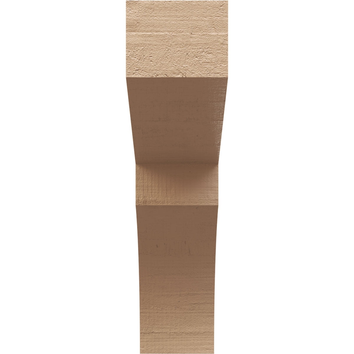 4"W x 16"D x 16"H Thin Monterey Rough Cedar Woodgrain TimberThane Corbel, Primed Tan