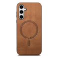 thumbnail image 2 of For Samsung Galaxy S24 Leather Back Case Compatible with MagSafe Skin-touch Phone Cover - Green, 2 of 5