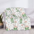 thumbnail image 3 of Yiaed Frog and Mushrooms Print Blanket Throw Blanket Soft Cozy Flannel Blanket for Home Bed Sofa Couch Chair-40"x30", 3 of 6