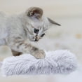thumbnail image 6 of 9.44 x 3.93 x 1.18 inch Plush Cat Toy with Catnip and Crinkle Paper Sound Chew Resistant for Playful Entertainment and Hunting Instinct Stimulation (Gray), 6 of 6