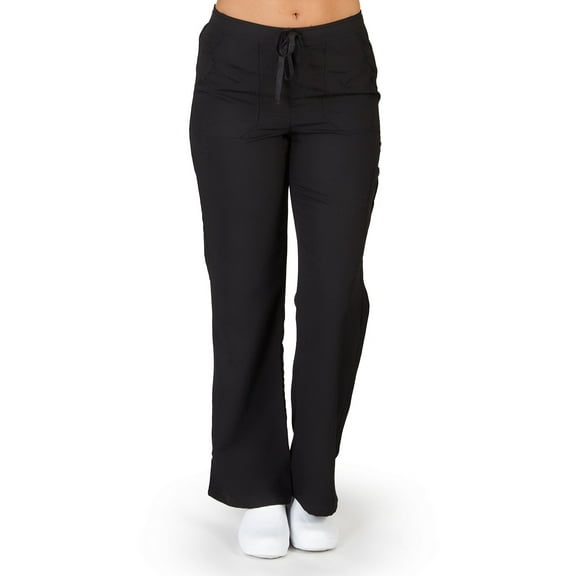 Ultra Soft Medical Nurse Uniform Womens Junior Fit Cargo Pocket Scrub Pant, 36169 Black / Small