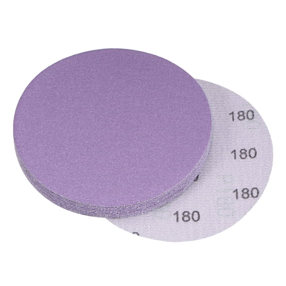 10 Pack 4-Inch Purple Sanding Discs 180 Grits Hook & Loop Professional Aluminum Oxide Sandpaper