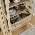 thumbnail image 4 of Modway Nolan Tall Arched Storage Display Cabinet in Light Oak, 4 of 10