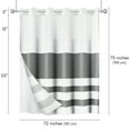 thumbnail image 2 of Americanflat 72x75 Hookless Shower Curtain - Abstract Grey White Shower Curtain with Sheer Panel, Snap-In Liner, and Grommets - 100% Polyester, 2 of 8
