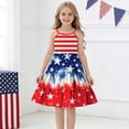 thumbnail image 4 of LJEFF Girls 4th of July Sleeveless Tiered Dress, Flowy Patriotic clothes Summer Casual Dresses for Kids Multicolor Size 5-6T, 4 of 9