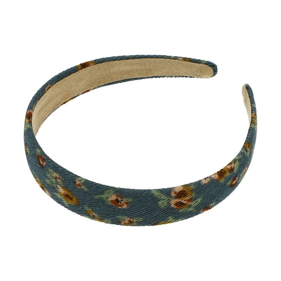 Unique Bargains 1 Pc Classic Elegant Retro Floral Headband for Women for Girls 4.33" ID Blue