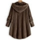 thumbnail image 3 of Puntoco Mujer Tallas grandes Botón Felpa tops Con capucha Cárdigan suelto Abrigo de lana Chaqueta de invierno Selecciones de flash Puntoco Puntoco-7372, 3 of 5