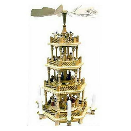 Richard Glaesser Four Tier Nativity with Wisemen and Holy Family Pyramid
