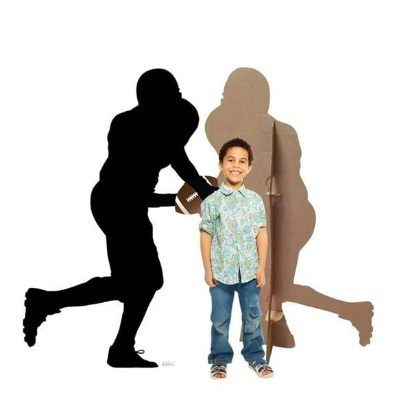 68 x 44 in. Football Player Running Silhouette Cardboard Standup