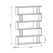 Ada Home Decor Berwyn Multiple Tier Open Shelf Modern Bookcase, White