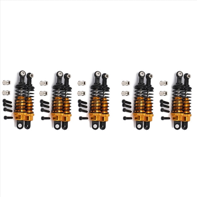 Amortiguador de Amortiguador de 65 mm Ajustable en Aceite de 20 Piezas para Coche Rc 1/18 A959 A969 A979 K929 , Amarillo