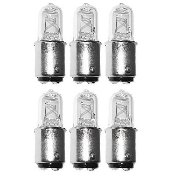 6-Bulbs Anyray A1772Y 35 Watt JD Type BA15D 35W DC Bayonet Base T4 Halogen Light Bulb, CLEAR 35Watts