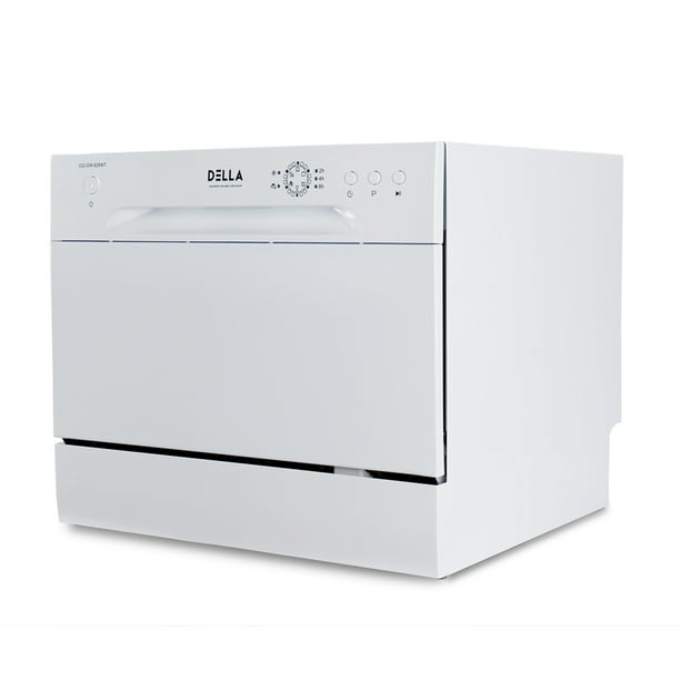 Della Compact Stainless Steel 6 Wash Cycles Countertop Dishwasher
