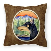 Carolines Treasures SS8433PW1414 Manchester Terrier Fabric Decorative Pillow, 14Hx14W, multicolor