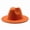 Orange, variant on Single-color plain hat, simple fedora, flat brim, wide brim jazz hat