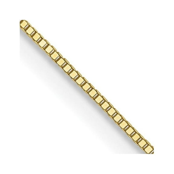 Auriga Fine Jewelry 10K Yellow Gold 0.5mm Box Chain Necklace 20inch for Women