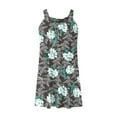 thumbnail image 4 of Summer Saving Wycnly Summer Dresses for Women Sleeveless Crewneck Floral Print Mini Sun Dress Loose Flowy Swing Casual T Shirt Tank Dresses Gray L Up to 65% off, 4 of 5