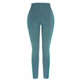 thumbnail image 5 of Lifting Leggings for Women with Pockets Tummy Control Workout Yoga Pants High Waisted Scrunch Booty Gym Running Athletic Tights Green 00*yoga pants S, 5 of 6